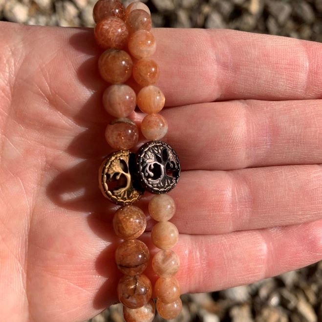 Sunstone Bracelet Round Beads 2 Sizes | | Wiccan Center