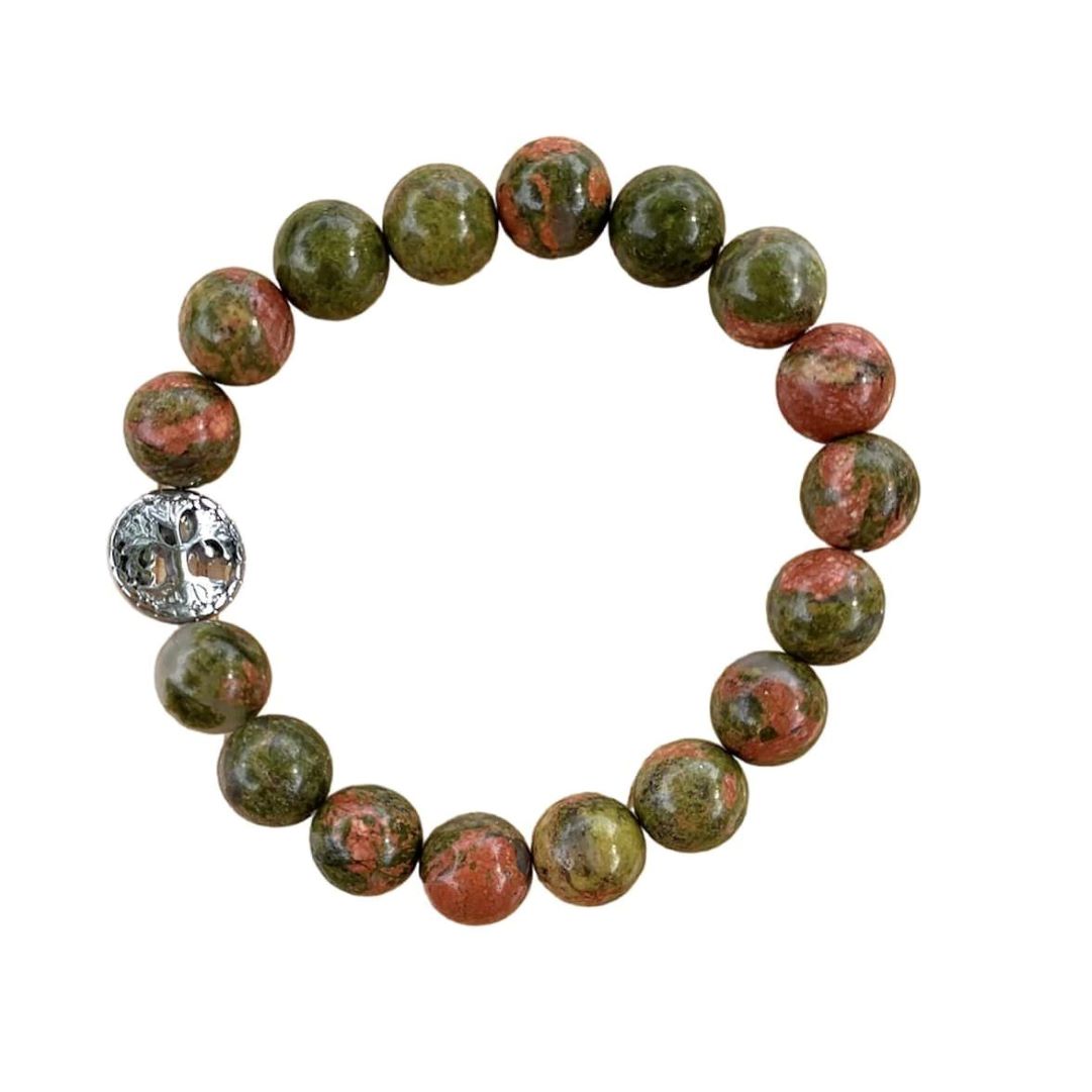 Unakite Bracelet Round Beads 3 Sizes | | Wiccan Center
