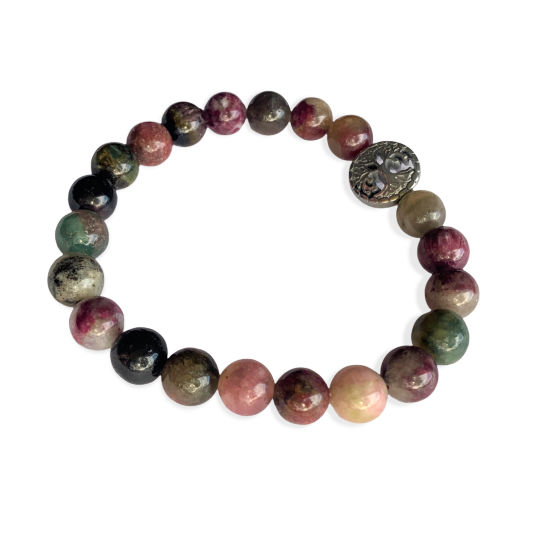 Watermelon Tourmaline Bracelet 8 mm Round Beads | | Wiccan Center