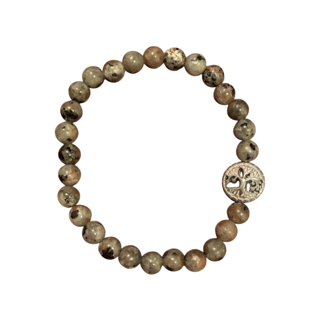 Yooperlite Bracelet 6 mm Round Beads - Naturally Glows in Black Light | Bracelets | Wiccan Center