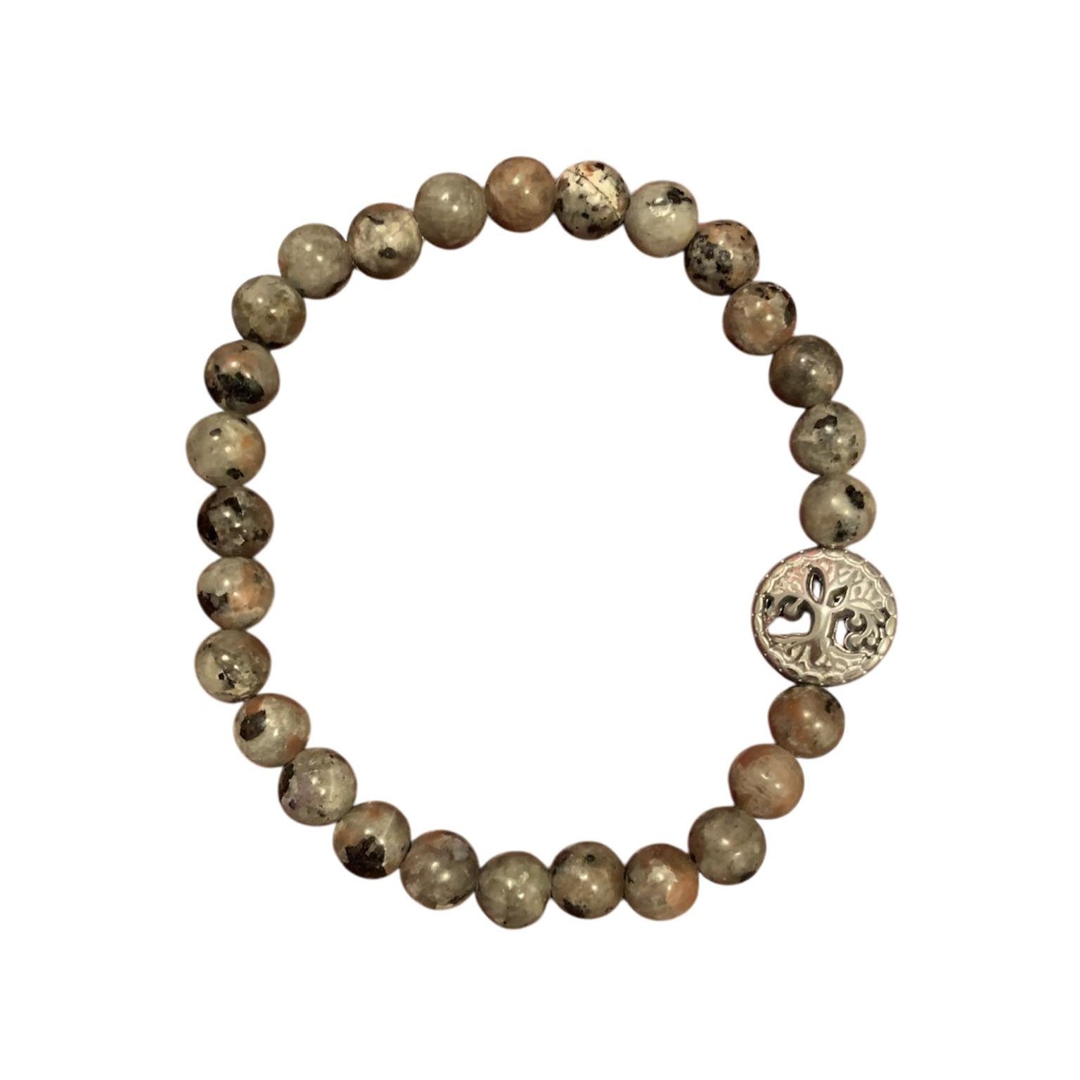 Yooperlite Bracelet 6 mm Round Beads - Naturally Glows in Black Light | Bracelets | Wiccan Center
