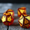 Health Potion Red Zircon Glass DND Dice Set | Gemstone Dice | Wiccan Center