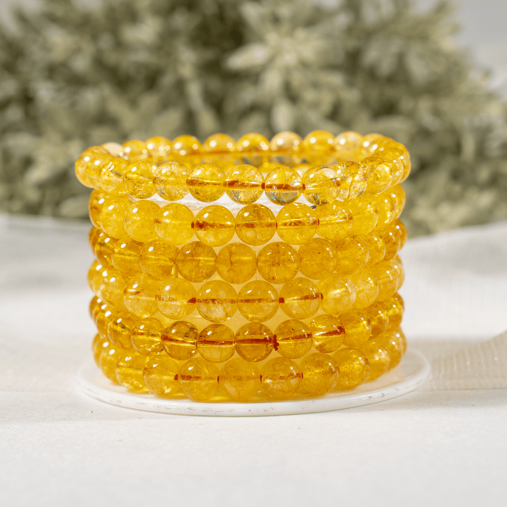 Heated Citrine Bracelet (Protection and Anxiety Relief)