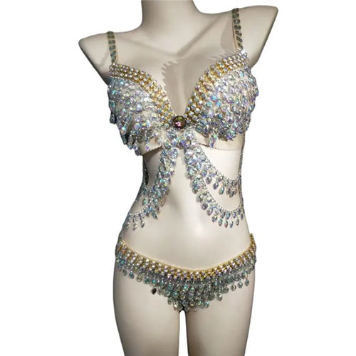 AB Crystals Beaded Showgirl Costume Set | Costume Sets | Wiccan Center