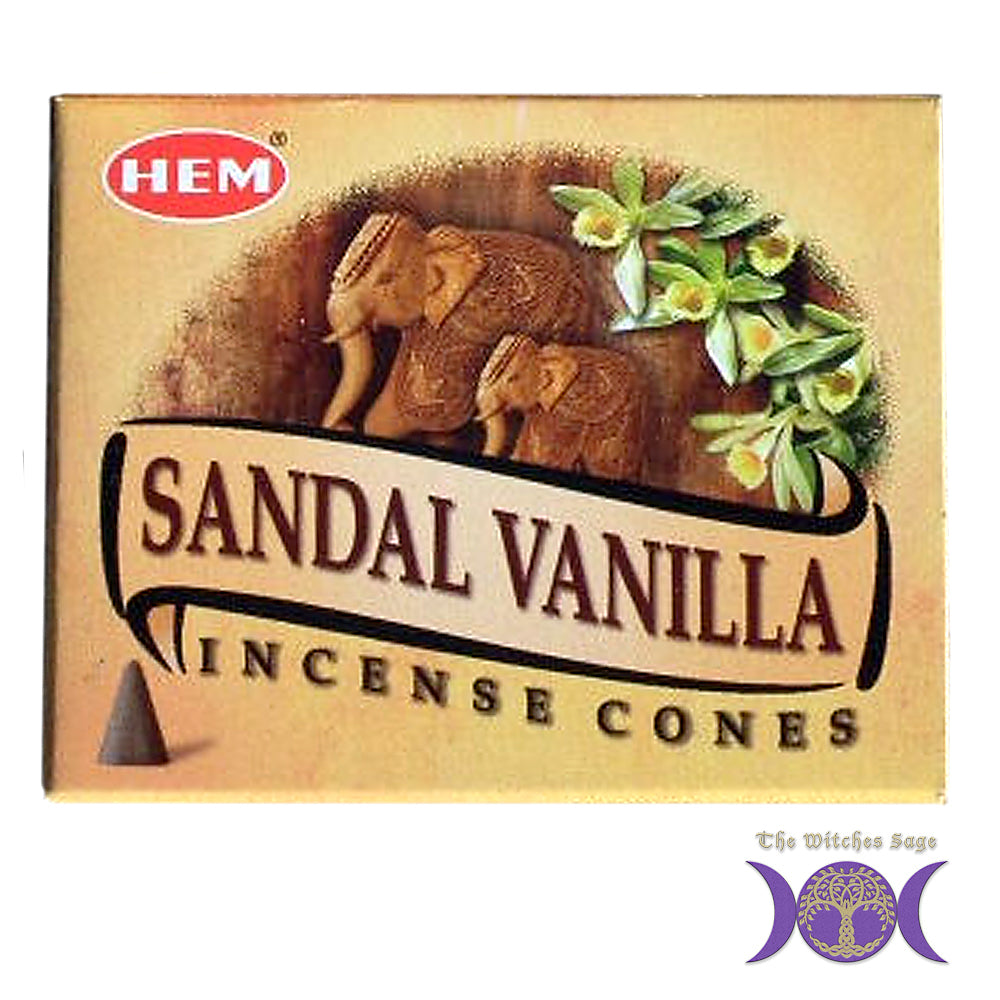 Hem Sandal-Vanilla Incense Cones | Incense | Wiccan Center