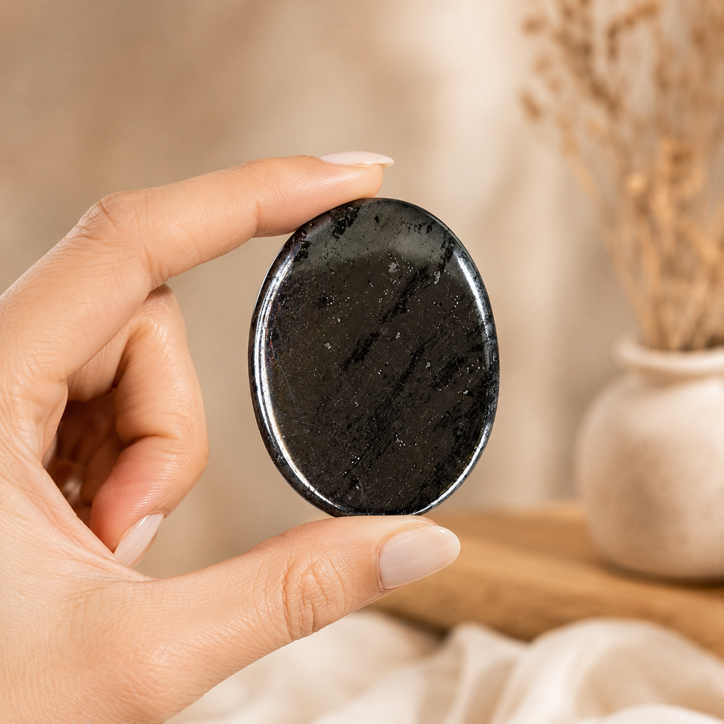 Hematite Pocket Stones (Focus and Strength) | Worry & Palm Stones | Wiccan Center