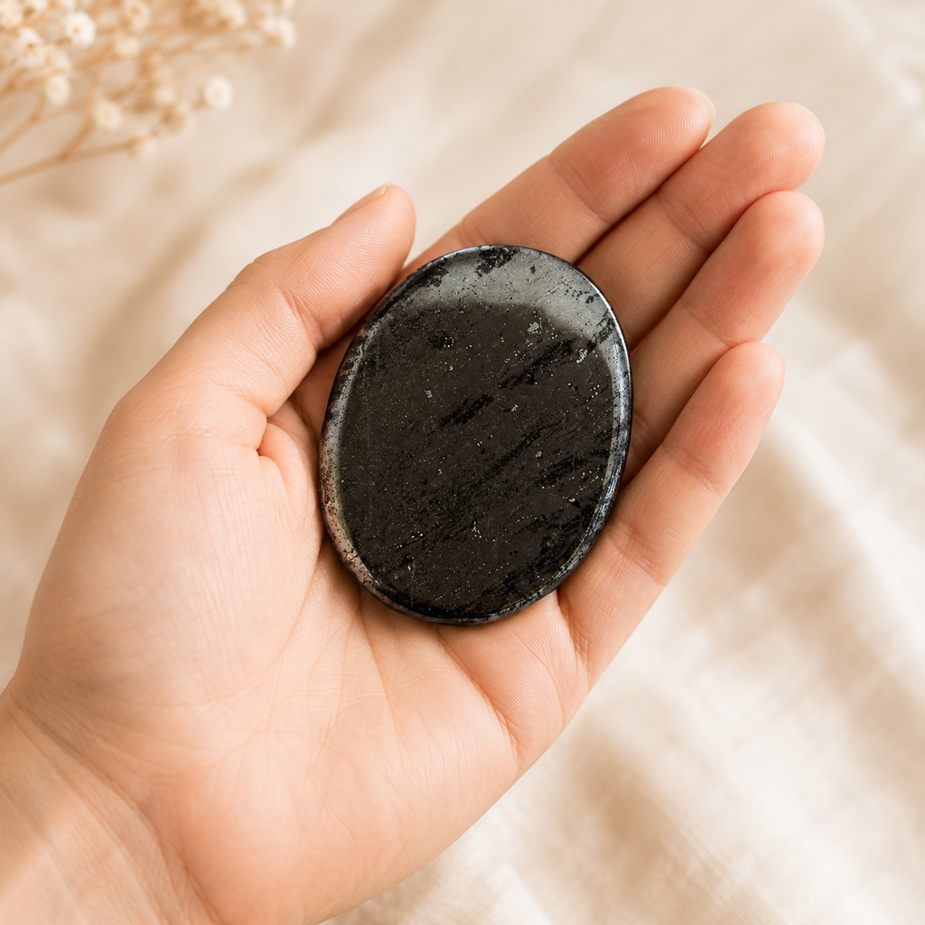 Hematite Pocket Stones (Focus and Strength) | Worry & Palm Stones | Wiccan Center