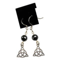 Hematite Triquetra Earrings | Earring | Wiccan Center