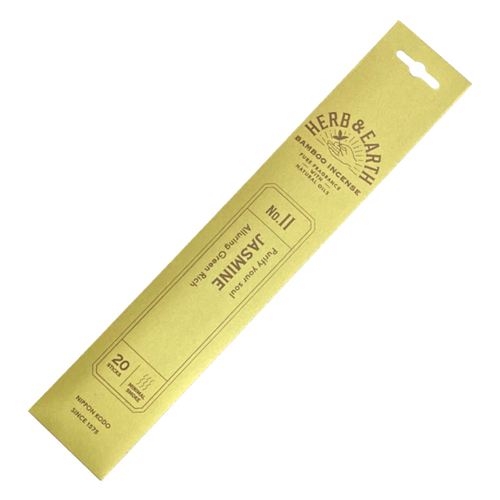 Herb & Earth Jasmine Bamboo Incense Sticks (Nippon Kodo) | Incense | Wiccan Center