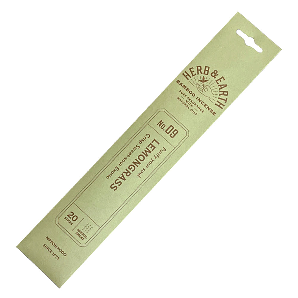 Herb & Earth Lemongrass Bamboo Incense Sticks (Nippon Kodo) | Incense | Wiccan Center