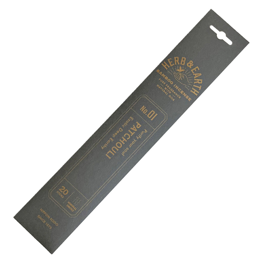 Herb & Earth Patchouli Bamboo Incense Sticks (Nippon Kodo) | Incense | Wiccan Center