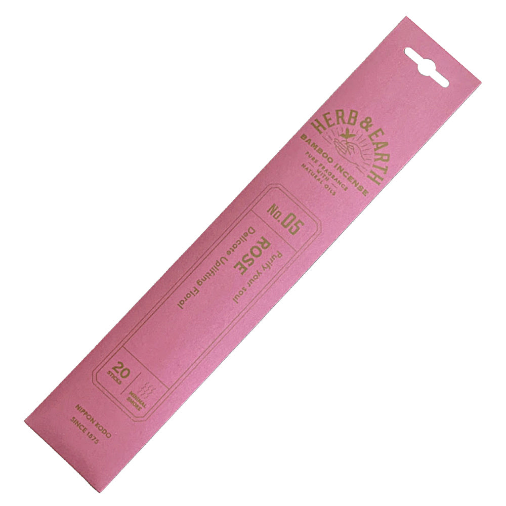 Herb & Earth Rose Bamboo Incense Sticks (Nippon Kodo) | Incense | Wiccan Center