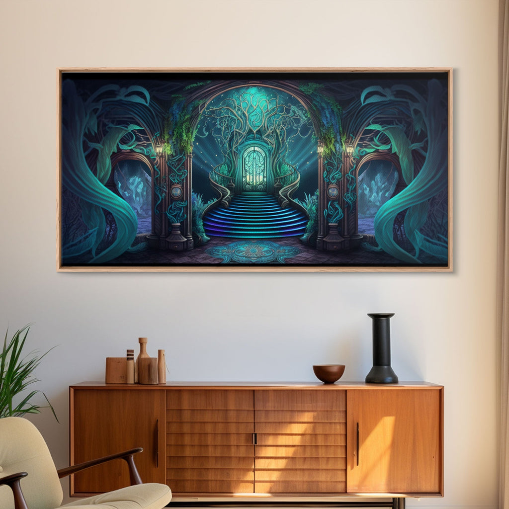 Fantasy wall art, canvas print, magical forest, fantasy landscape art, ready to hang wall art | | Wiccan Center