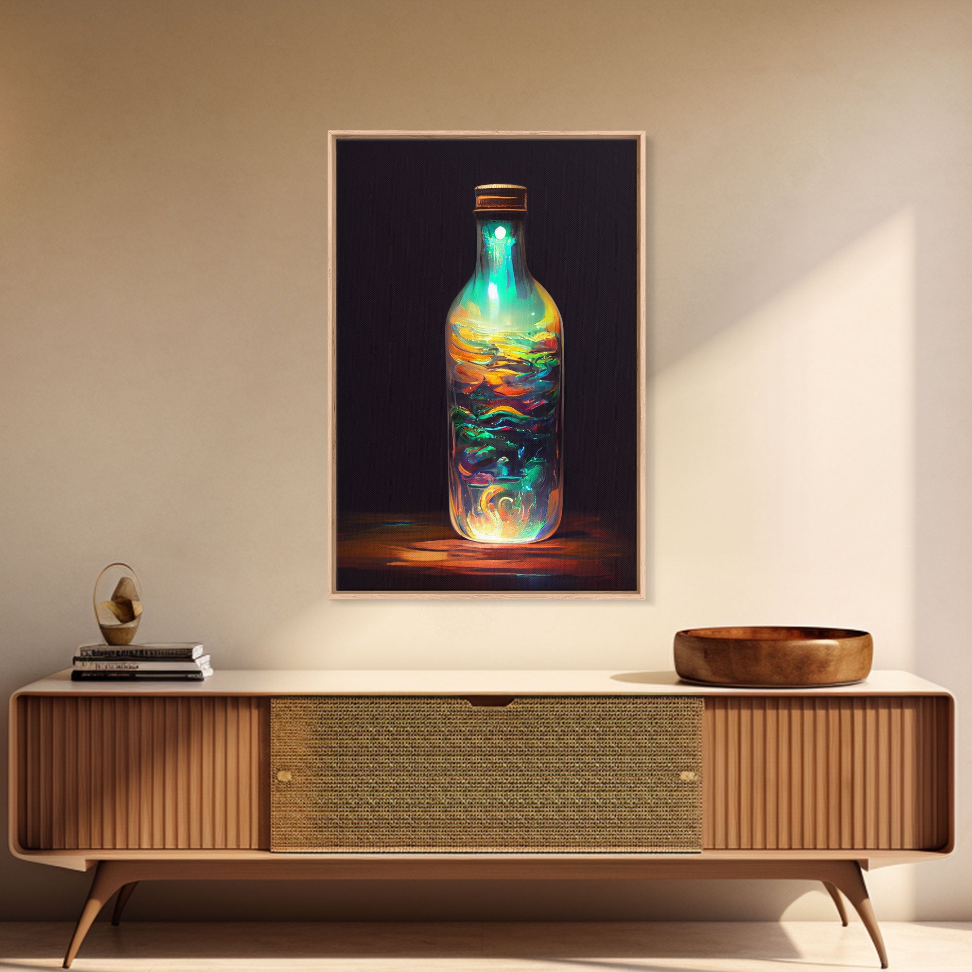 Miniature world in a bottle poster print, high fantasy wall art, magical wall art | | Wiccan Center