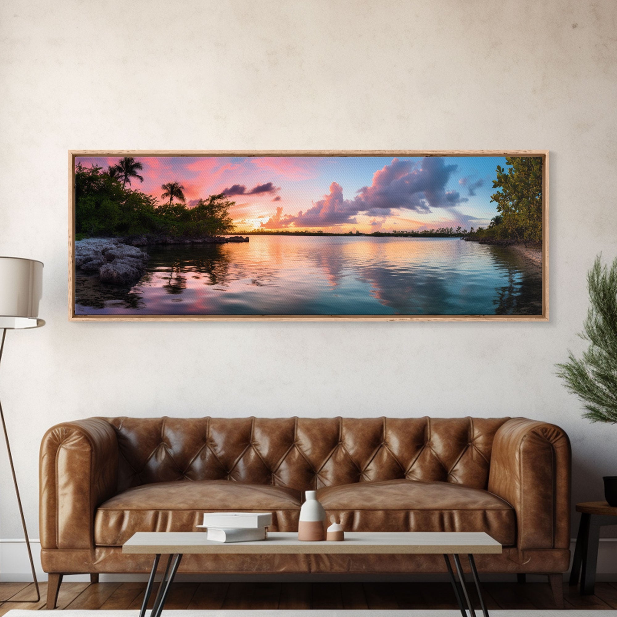 Photographic Panoramic of Biscayne Florida National Park, Sunset Photography, National Park Art, Framed Canvas Print, Landscape Photography | | Wiccan Center