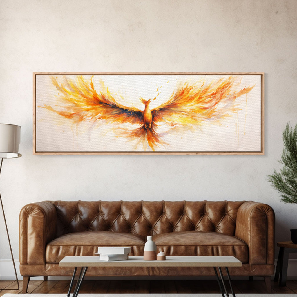 The Phoenix Panoramic Print, Mystical Rebirth, Framed Wall Art, Reincarnation Art | | Wiccan Center