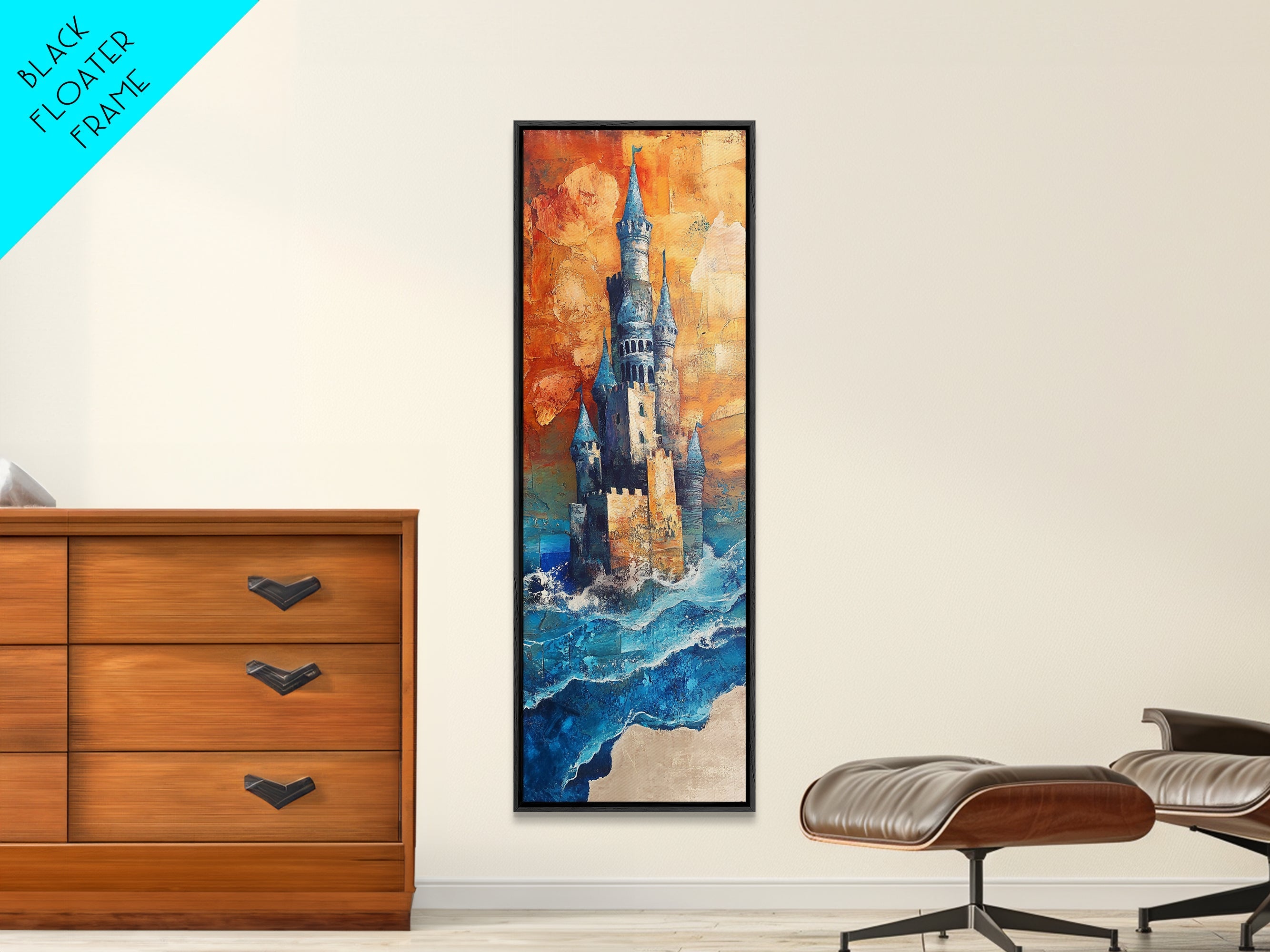 Fantasy Castle, dark romance painting, moody art, fairy tale art, framed canvas print, gothic decor, above bed wall art, boho art | | Wiccan Center