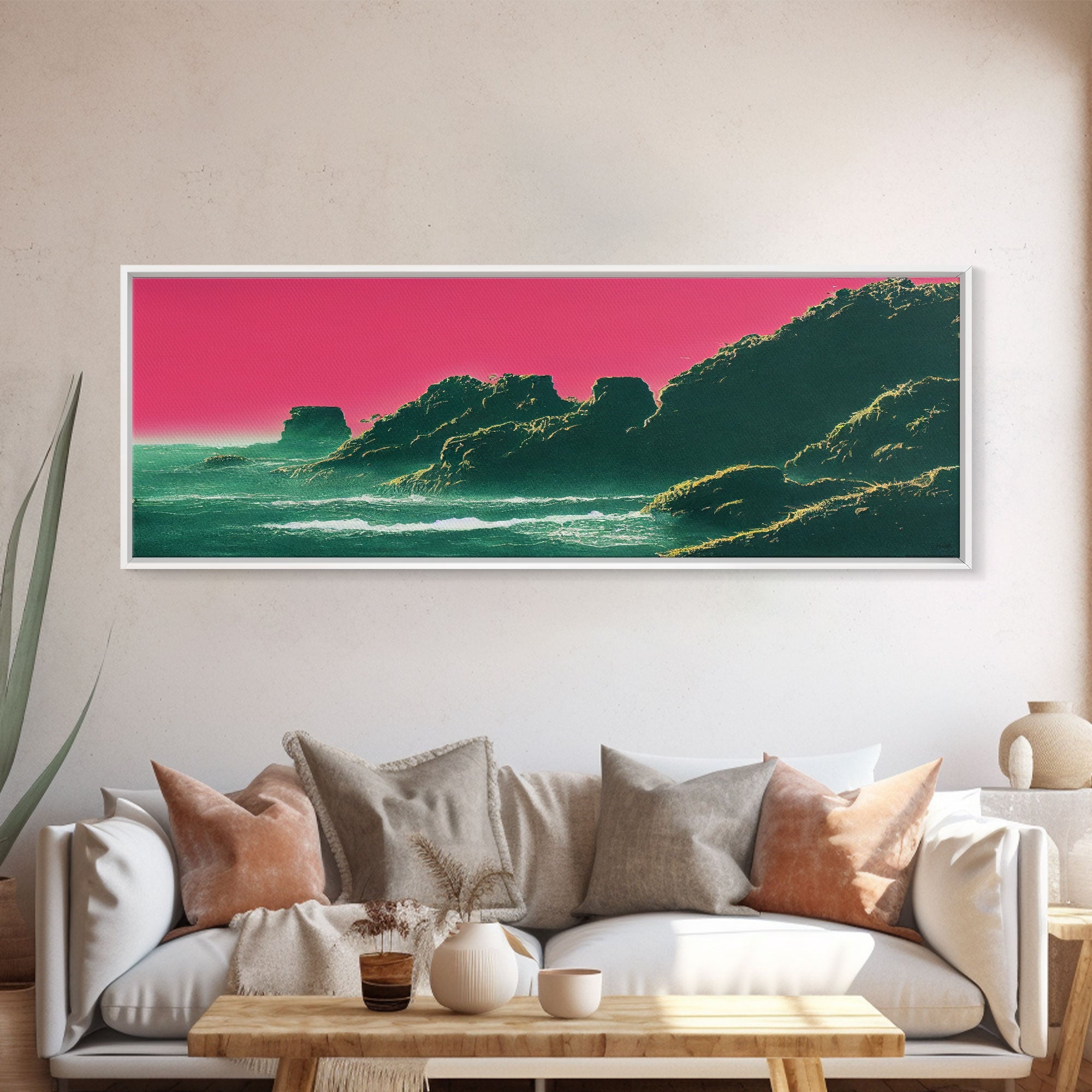 large ocean sunset painting on canvas big ocean canvas print large wall art colorful cloud painting abstract sea beach painting | | Wiccan Center
