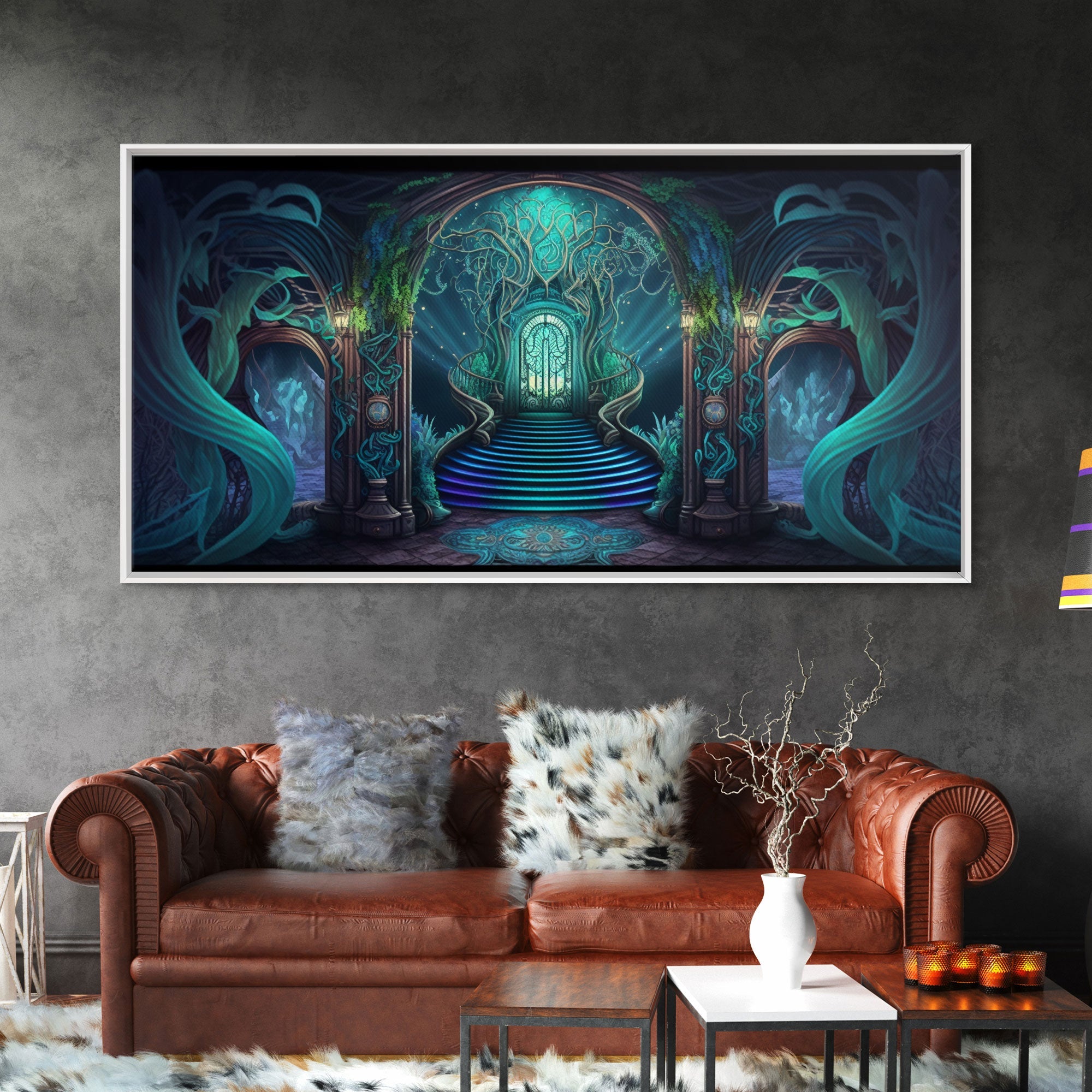 Fantasy wall art, canvas print, magical forest, fantasy landscape art, ready to hang wall art | | Wiccan Center