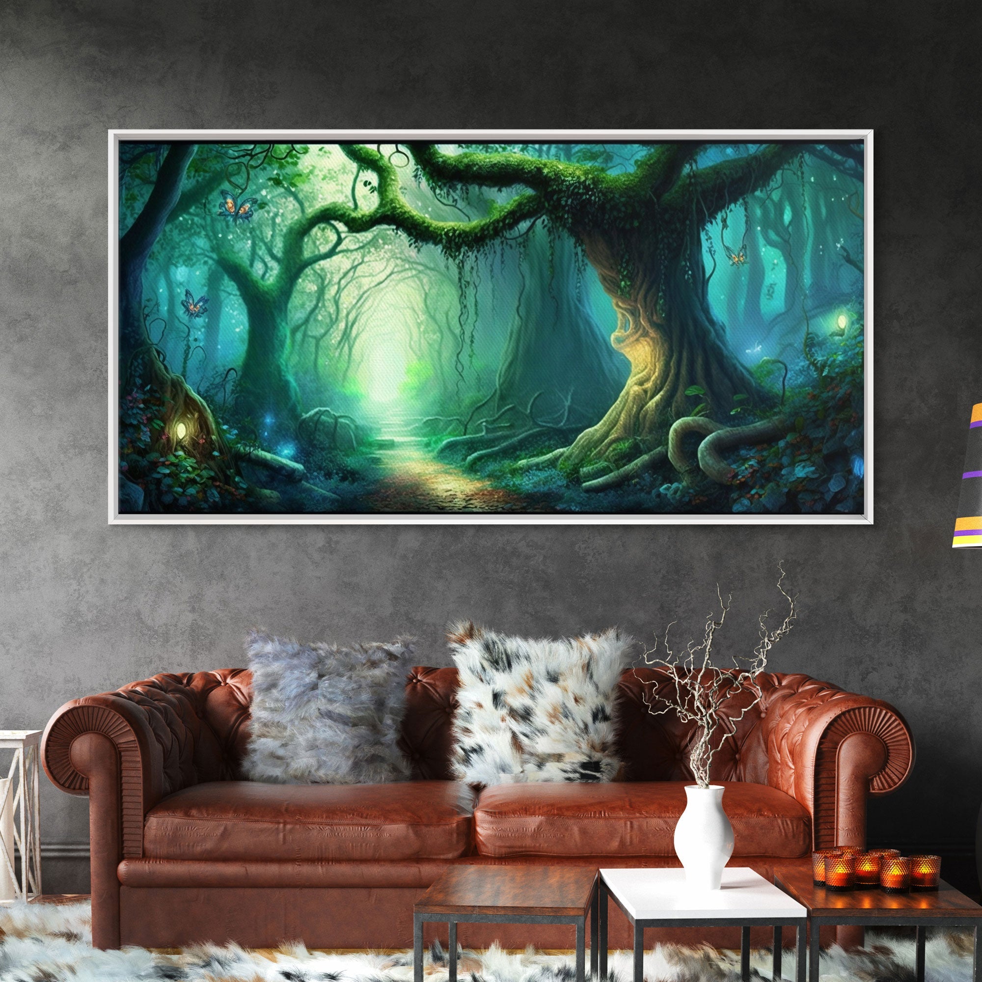 Beautiful magical fairy forest, Framed canvas print, Fantasy forest wall art Enchanted forest, Fantasy Home Decor | | Wiccan Center