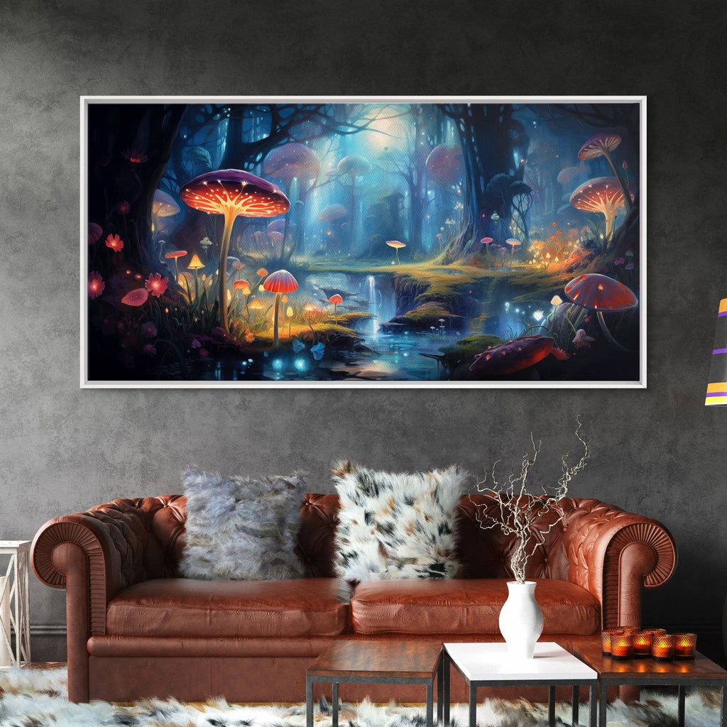 Fantasy Art, Dark Fantasy Forest Framed Canvas Print, Elven Decor, Magical Forest, RPG Game Art, Game Room Art, Witchy Decor, Wall Art | | Wiccan Center