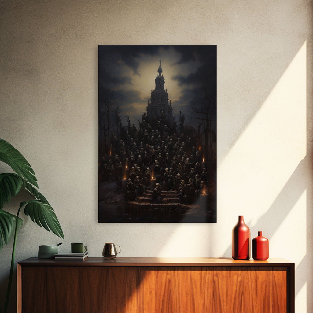 The Well Of Souls, Macabre Art, Halloween Decor, Framed Canvas Print, Dark Arts, Witchcraft Decor, Halloween Wall Art | | Wiccan Center