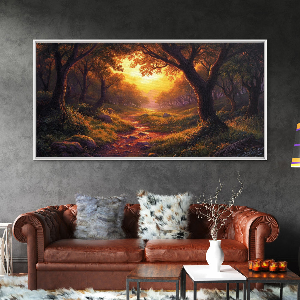 Cute Fantasy Wall Art, Framed Canvas Print, Fantasy Landscape Painting Print, Fairy Art, Fairy Landscape Wall Art Decor | | Wiccan Center