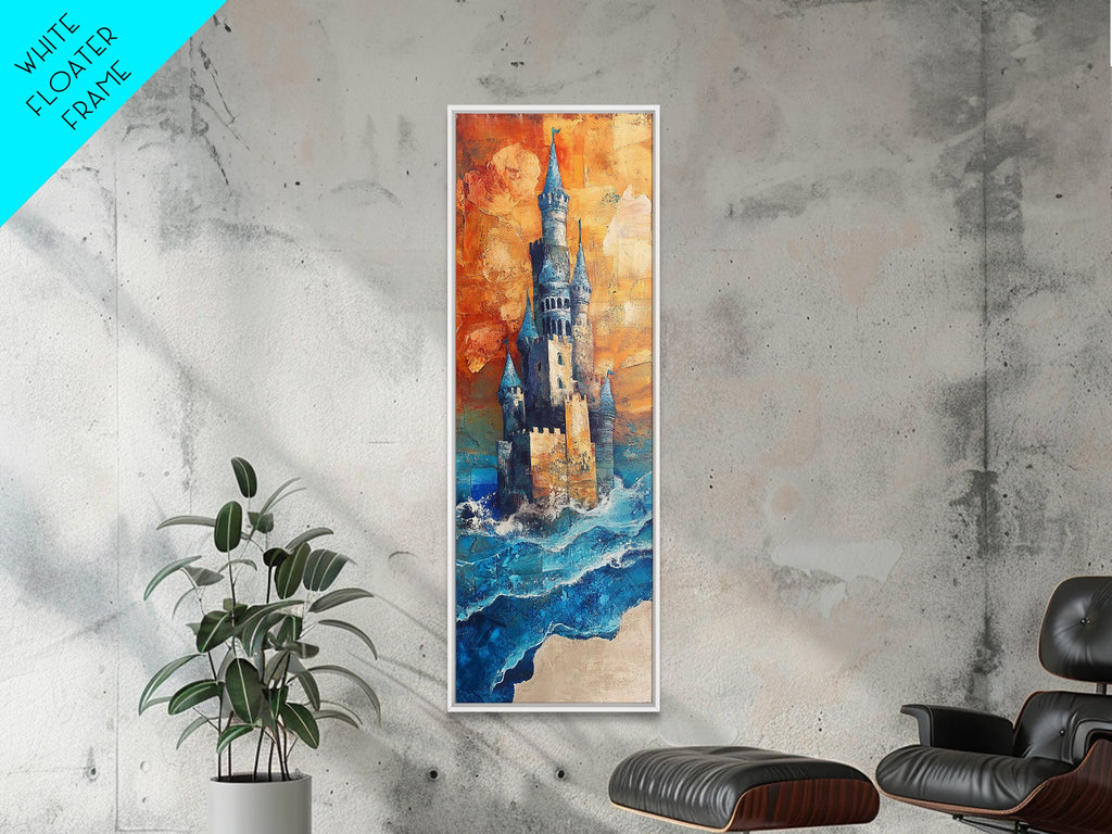 Fantasy Castle, dark romance painting, moody art, fairy tale art, framed canvas print, gothic decor, above bed wall art, boho art | | Wiccan Center