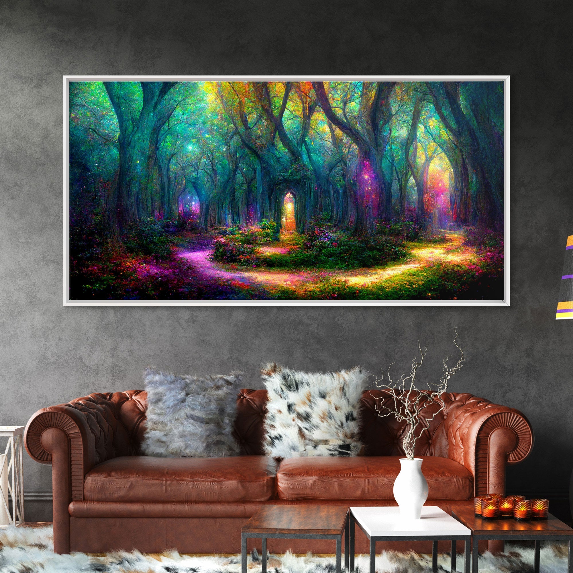 Fantasy wall art, canvas print, magical forest, fantasy landscape art, ready to hang wall art | | Wiccan Center