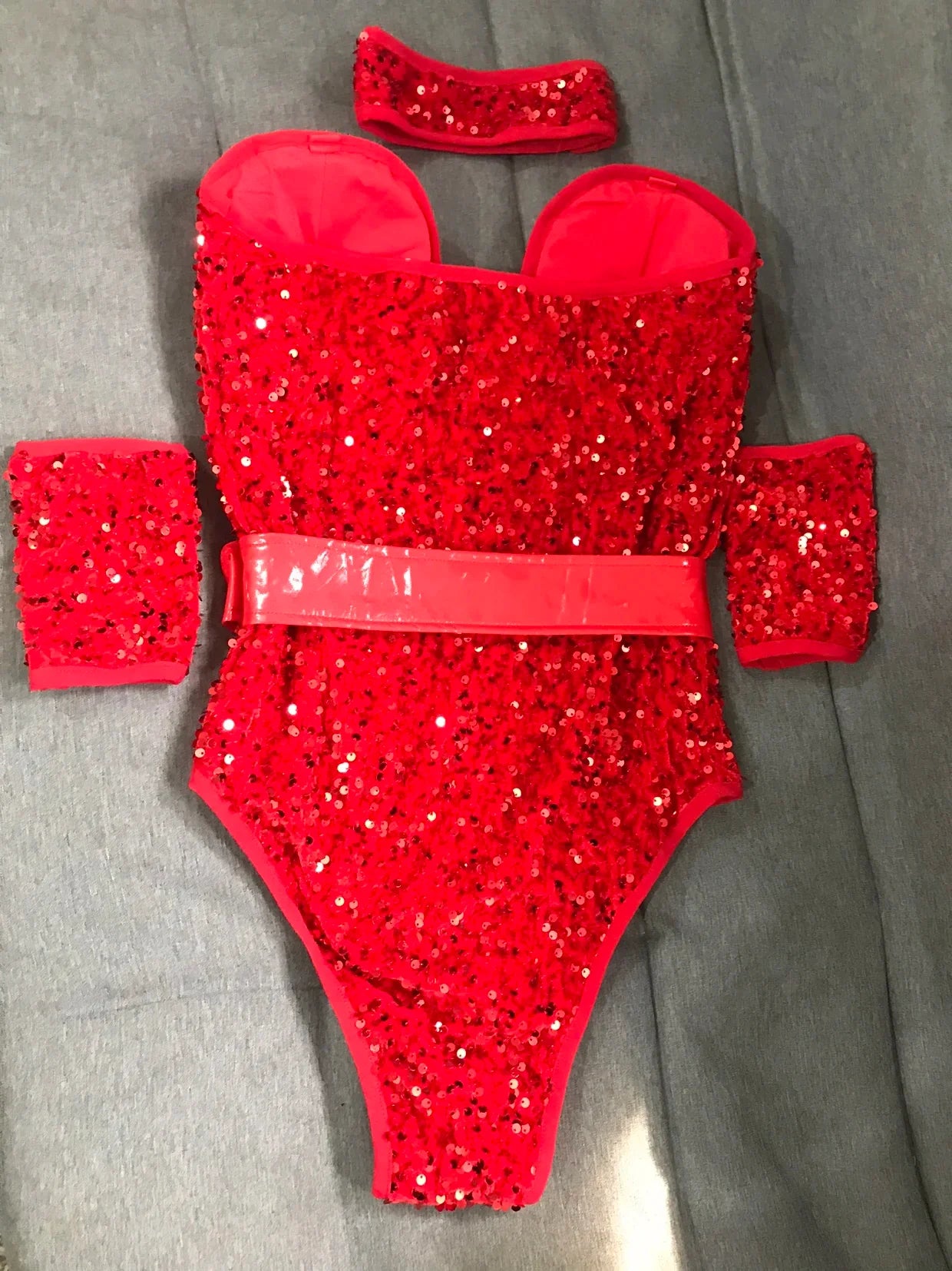 The Stardust Prism Sequin Bodysuit – Colorful High-Cut Rave & Gogo Dancewear