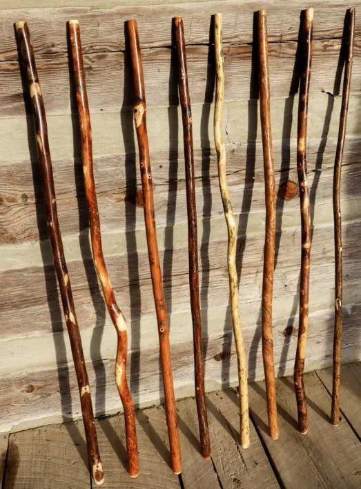 Handmade Ozark Hardwood Hiking Stick – Wooden Walking Stick (36"–72") – Heavy-Duty Trekking Staff for Hiking, Backpacking & Trail Support – Made in USA | | Wiccan Center