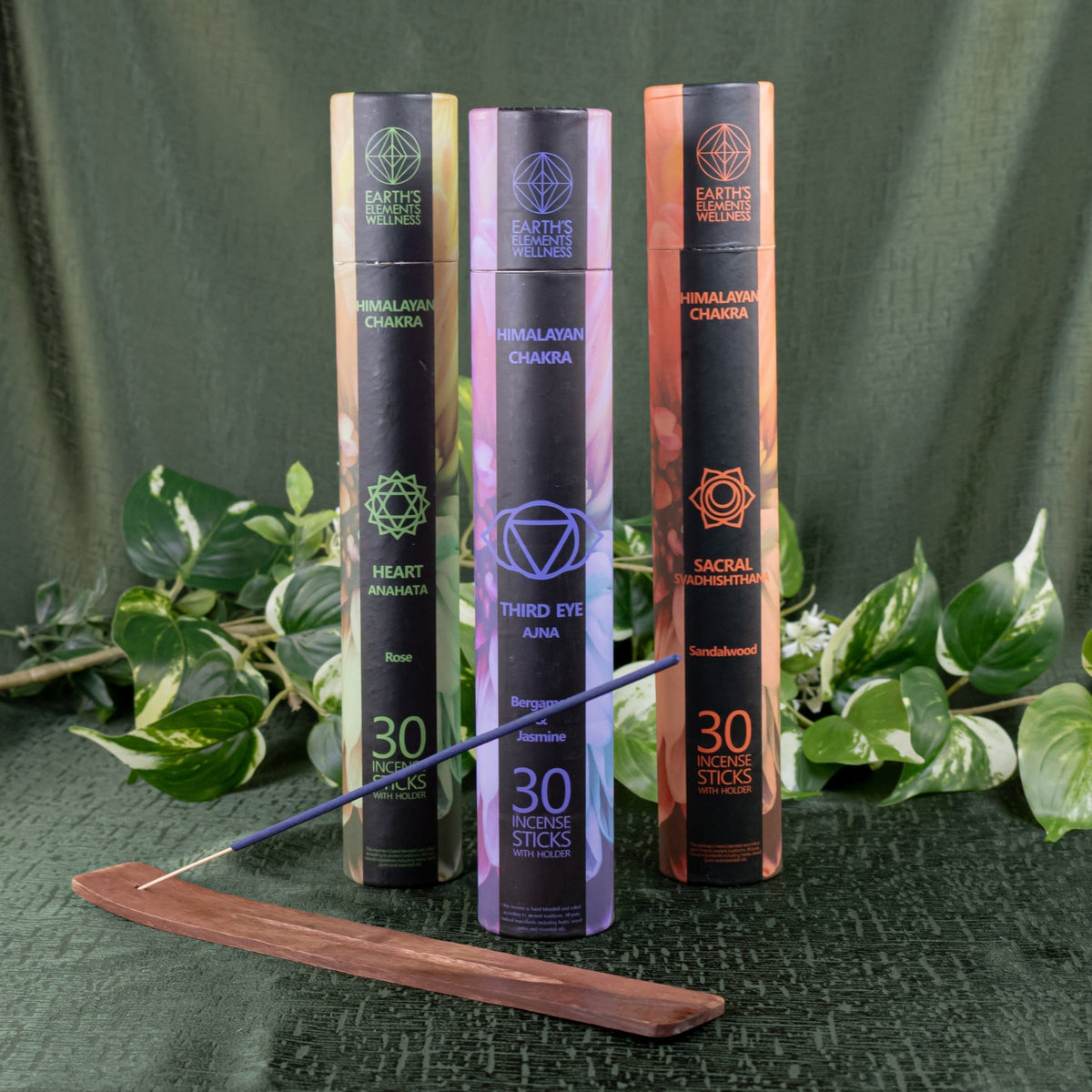 Magical Elements Chakra Incense Sticks w/Burner | Incense | Wiccan Center