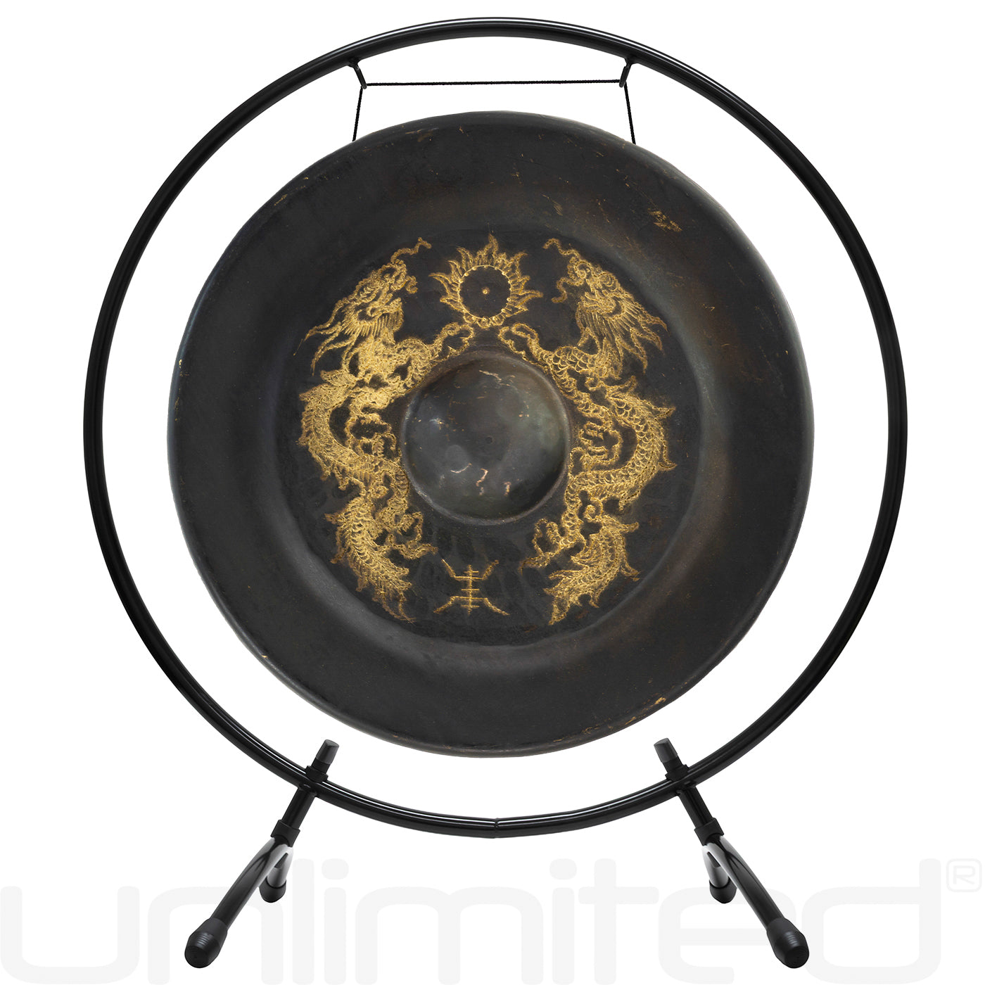 20" to 36" Vietnamese Dragon Gongs on Stands | Gong & Stand Combo | Wiccan Center