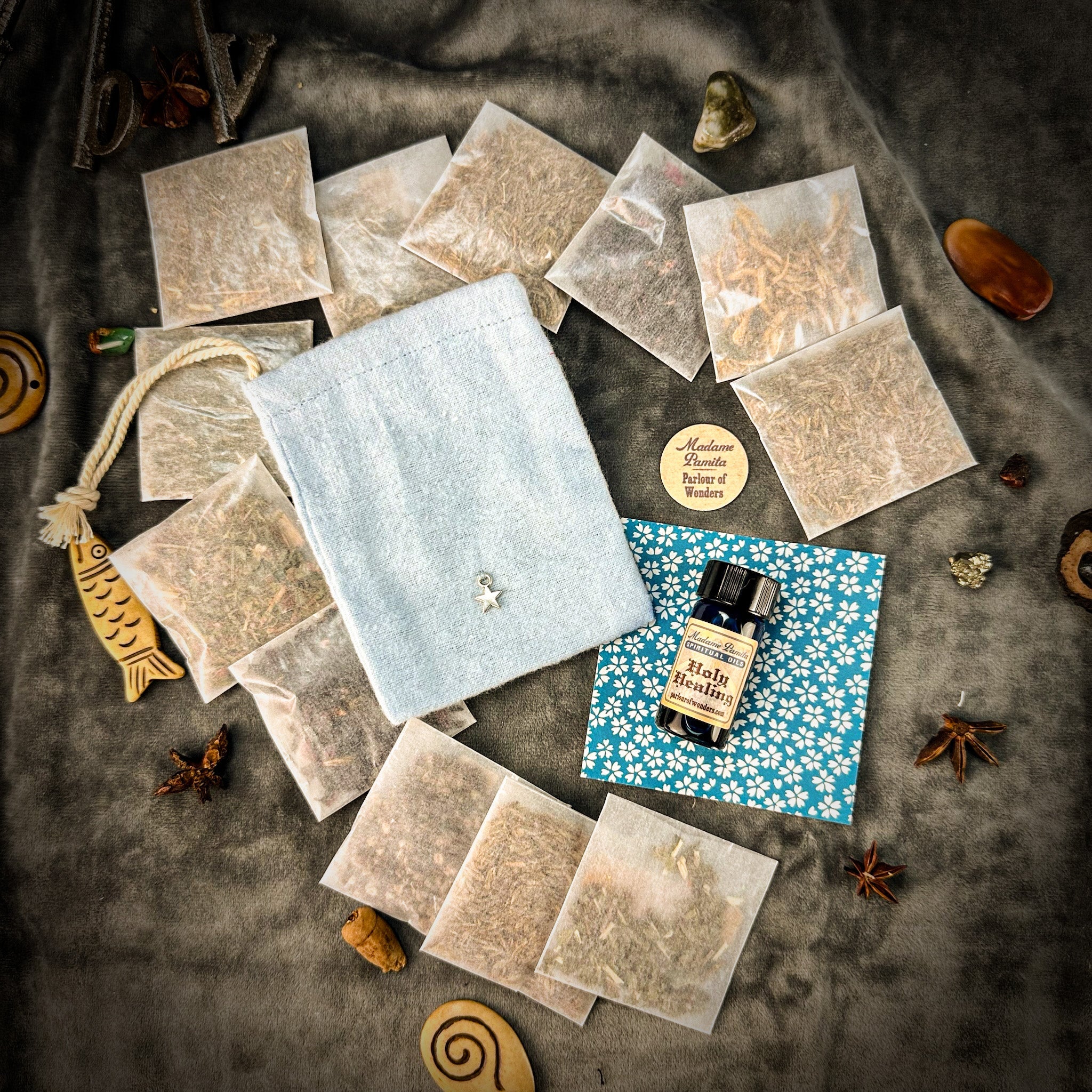 Holy Healing Mojo Bag Kit - Triple Strength | Mojo Bag | Wiccan Center