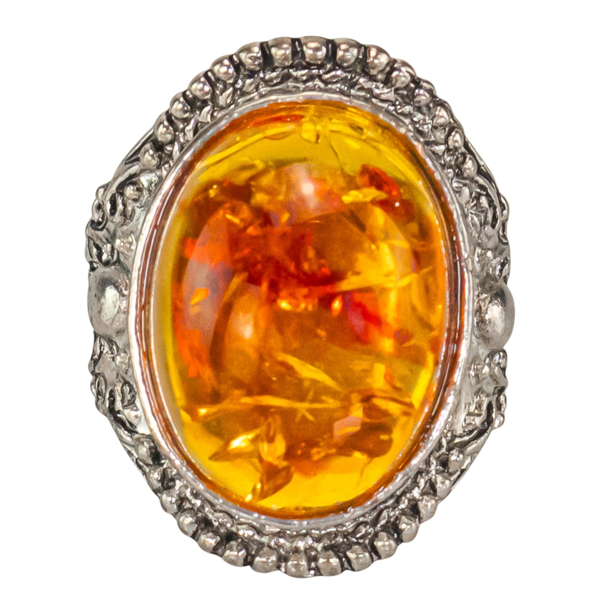 Honey Amber Oval Ring