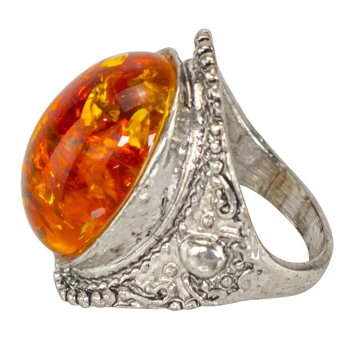 Honey Amber Oval Ring