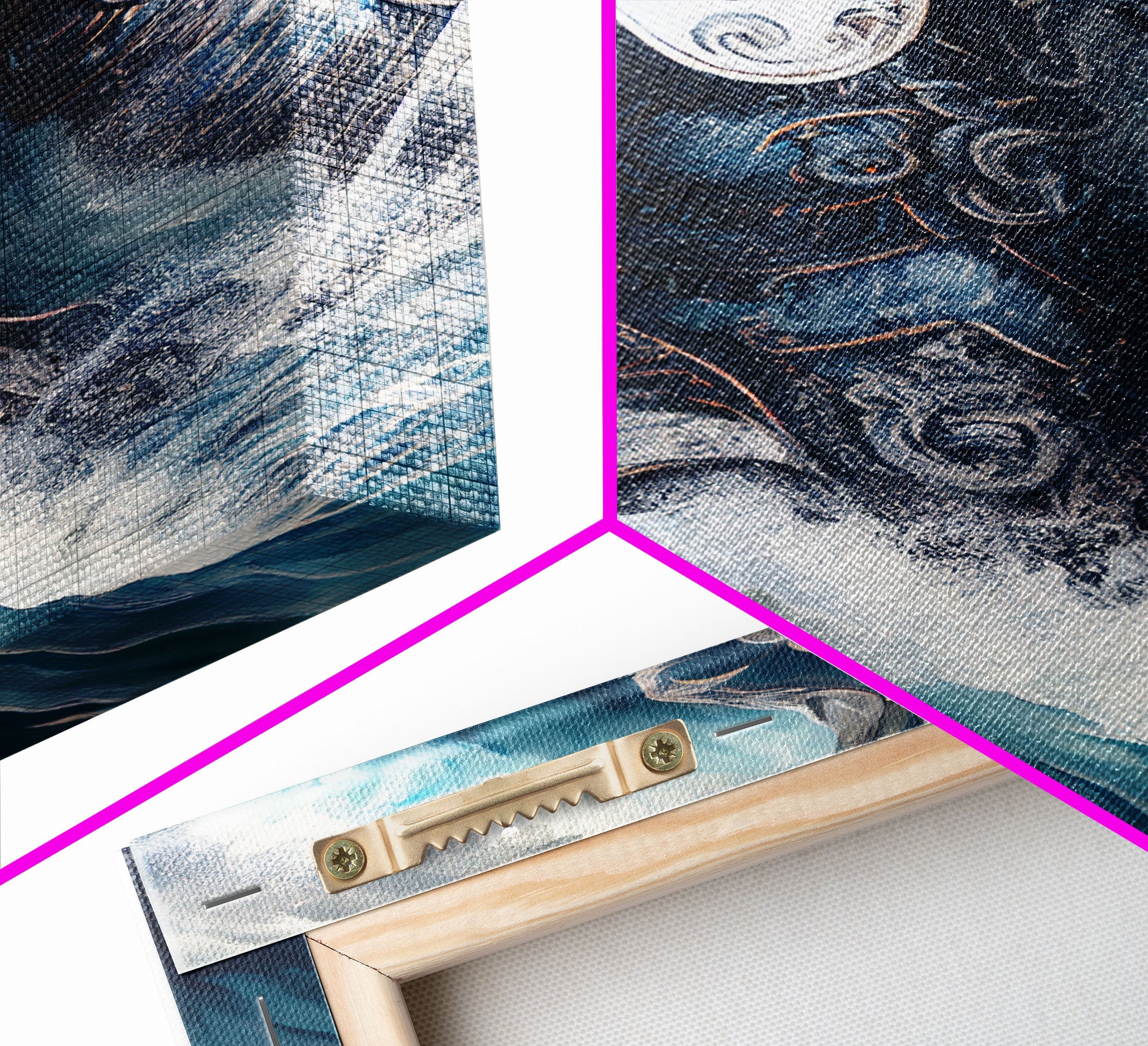 Poseidon, god of the sea, Greek mythology art, framed canvas print