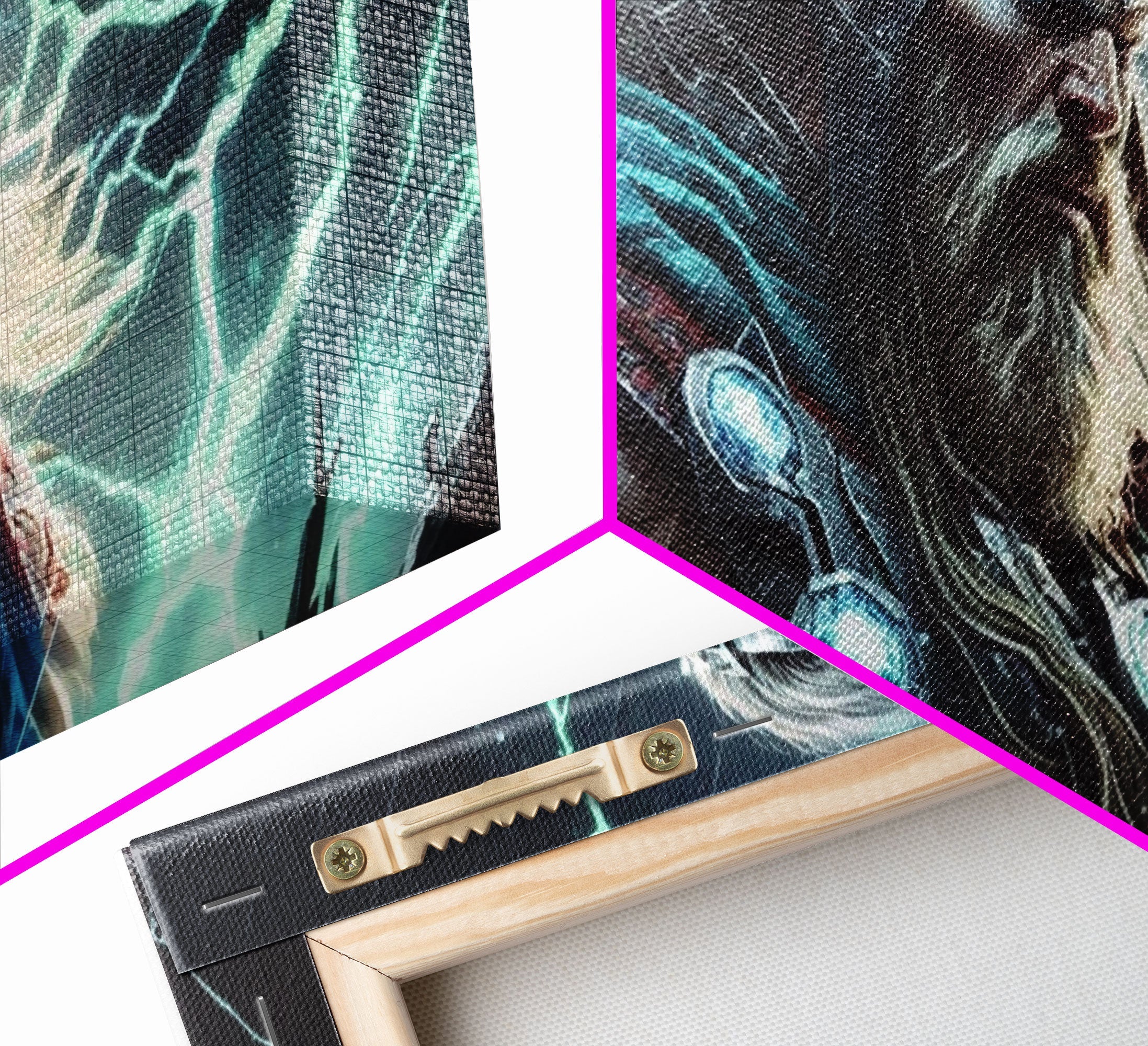 Thor God of Thunder, Framed Canvas Print, Norse Mythology Art,  Fantasy Art