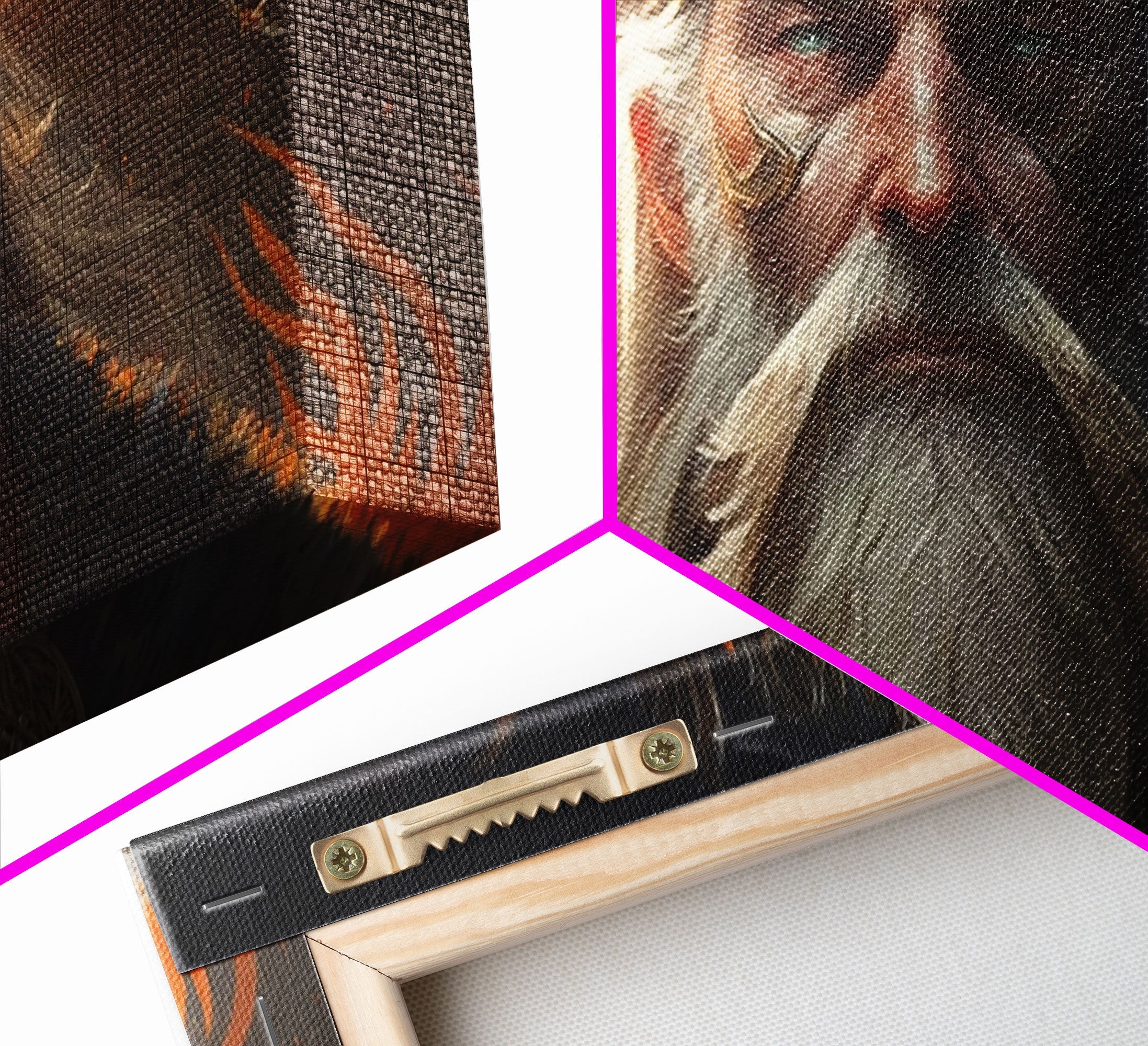 Panoramic Portrait of Odin, Norse Mythology Painting, Framed Wall Art, Man Cave Decor | | Wiccan Center