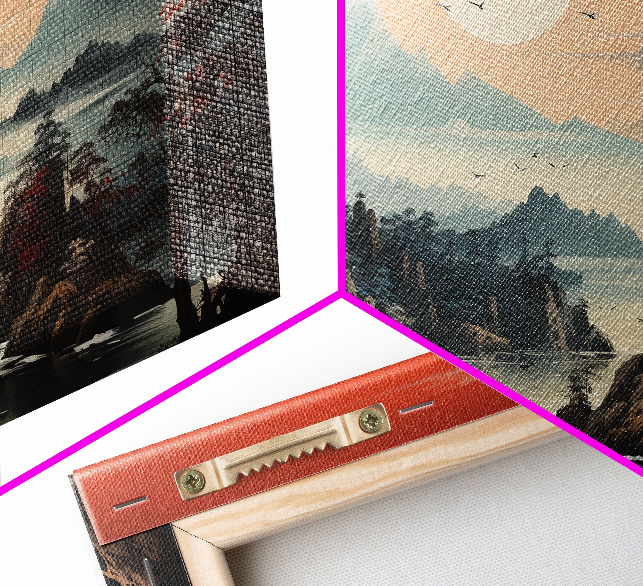 Japanese Wall Art, Mountains Print, Sunset Print, Canvas Print, Wall Art, 3 Piece Wall Art, Unique Wall Decor, Living Room Wall Art | | Wiccan Center