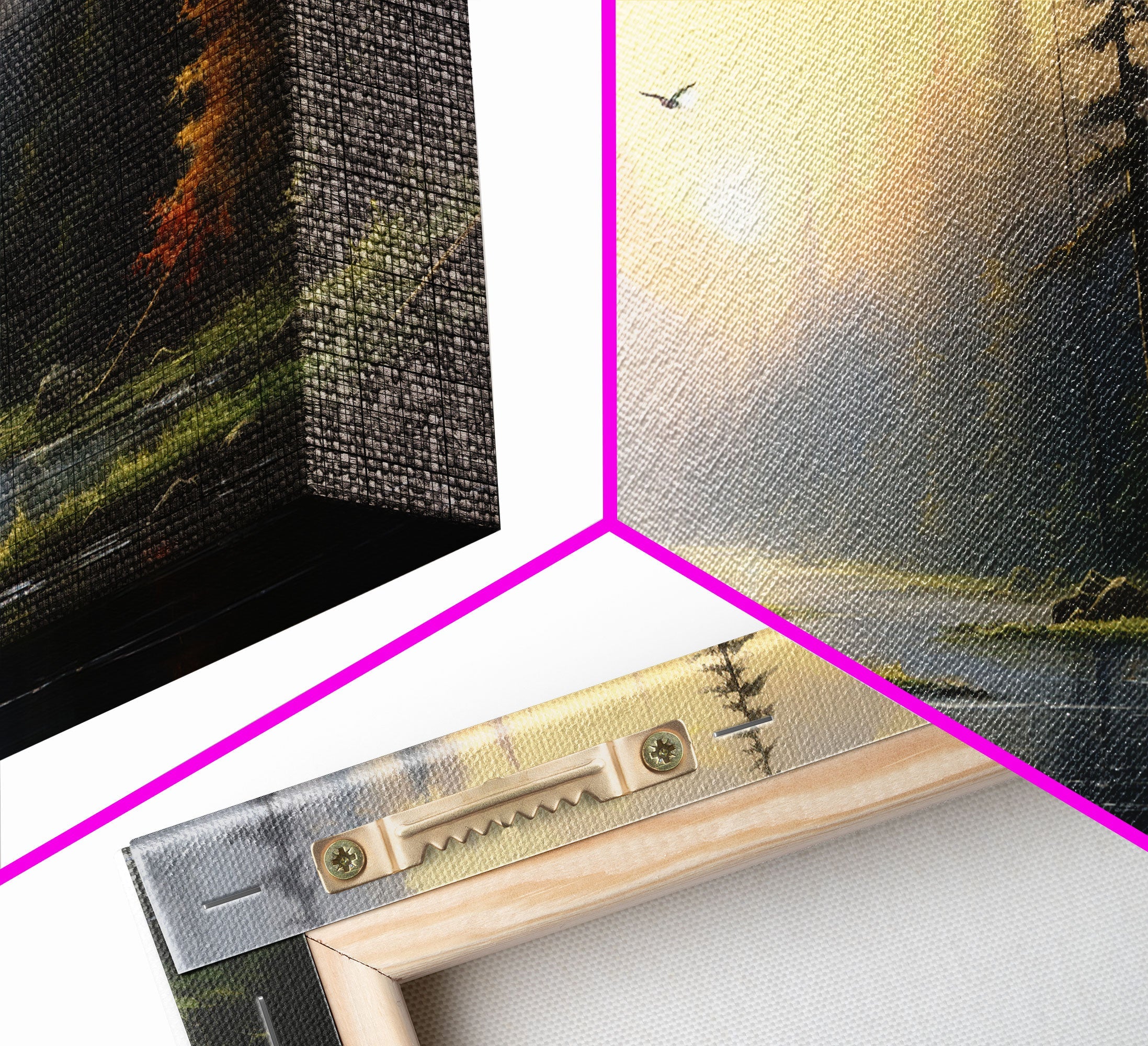 Forest Wall Art, Trees Art Print, Sunset Art, Forest Wall Art, Canvas Print, Wall Art, 3 Piece Wall Art, Dorm Room Art, Ranch House Decor | | Wiccan Center