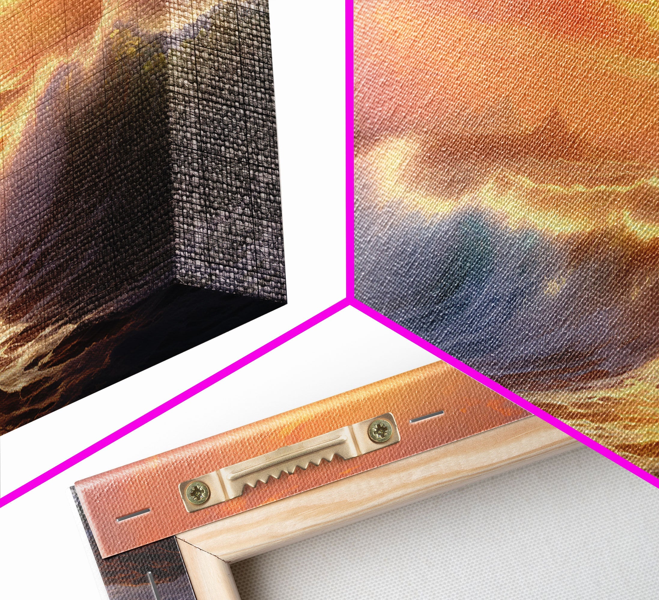 3 Piece Art Set, Seascape Painting Canvas Print, Beach House Decor, Sunset Painting, Original Painting, Boho Style Living Room Art | | Wiccan Center