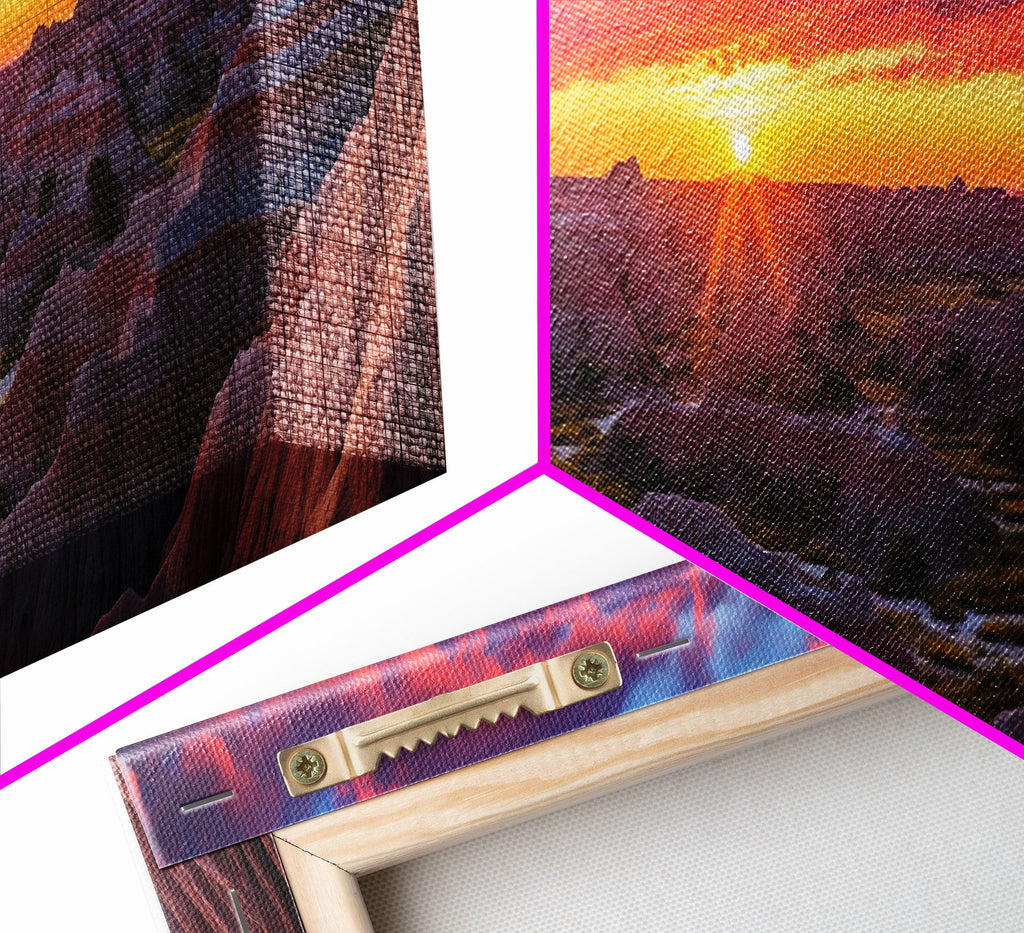 Photographic Panoramic of Badlands National Park, Sunset Photography, National Park Art, Framed Canvas Print, Landscape Photography | | Wiccan Center