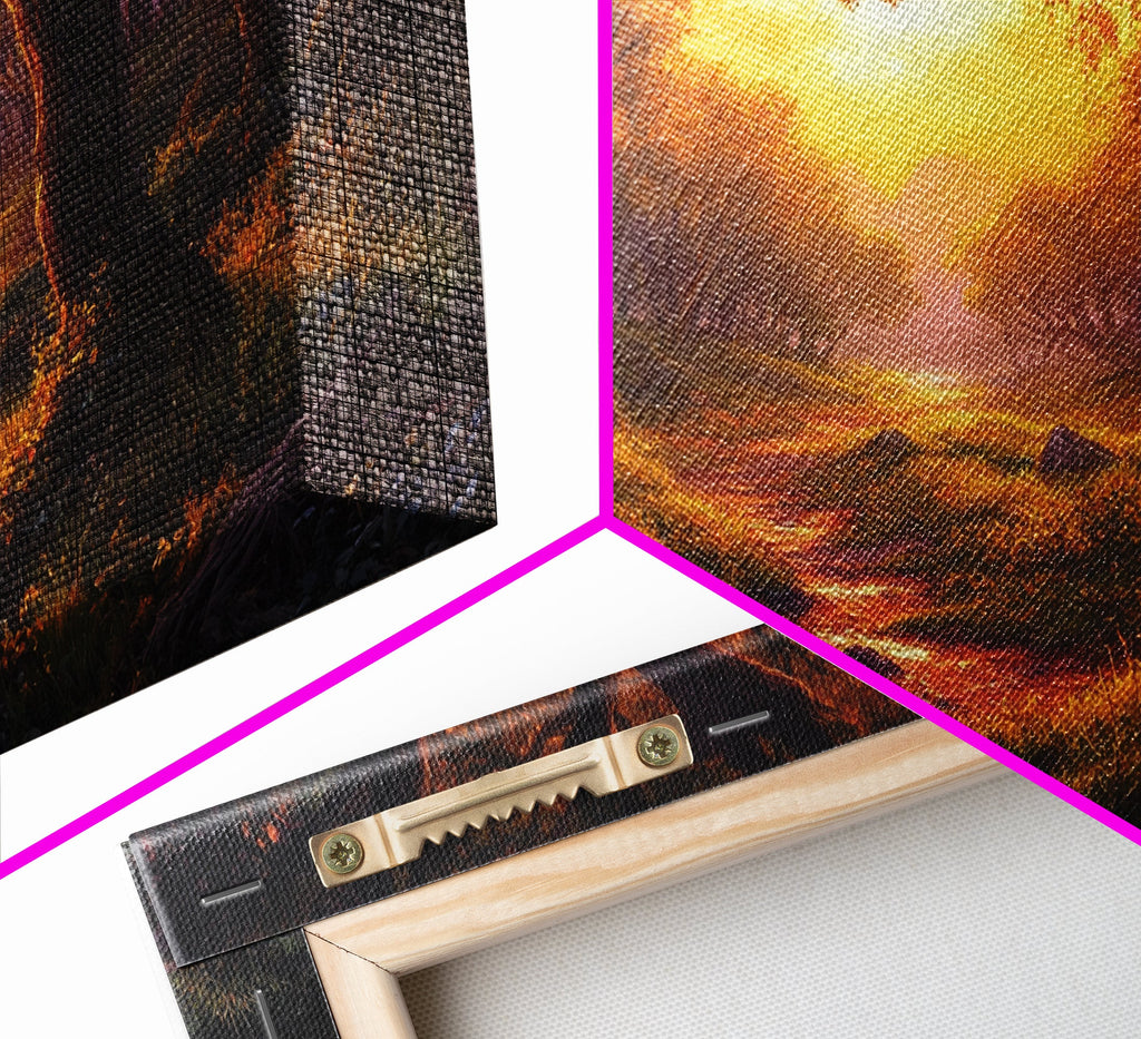 Cute Fantasy Wall Art, Framed Canvas Print, Fantasy Landscape Painting Print, Fairy Art, Fairy Landscape Wall Art Decor | | Wiccan Center