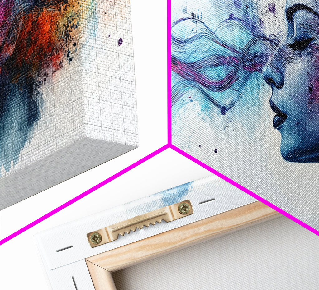 Vibrant Feminine Energy Canvas Print - Abstract Goddess Art Therapy Wall Decor - Whimsical Moody Brain Art for Home Office | | Wiccan Center