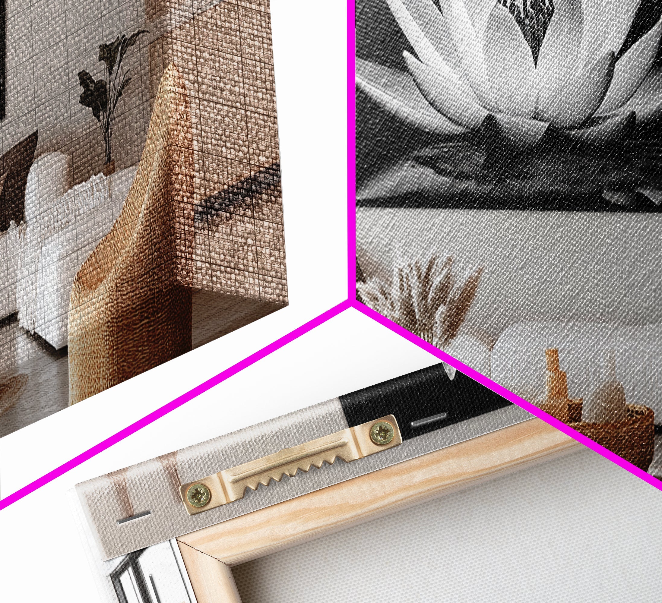 Lotus Bloom, Zen Flower, Tranquil Petals, Spiritual Nature Print, Black and White, Canvas Print, Spa Wall Decor, Meditation Room Art