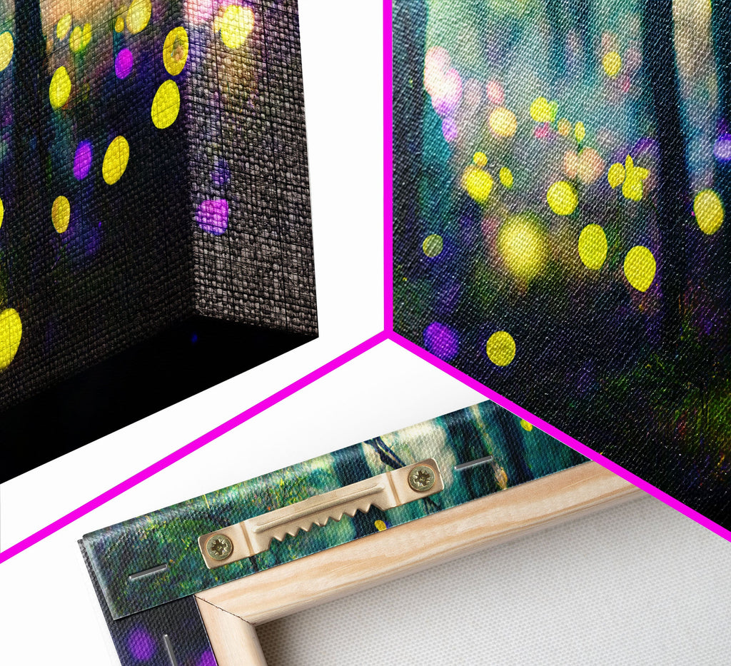 Magical forest with fairies canvas print, fantasy art, cool wall art, dorm art, ready to hang wall art | | Wiccan Center