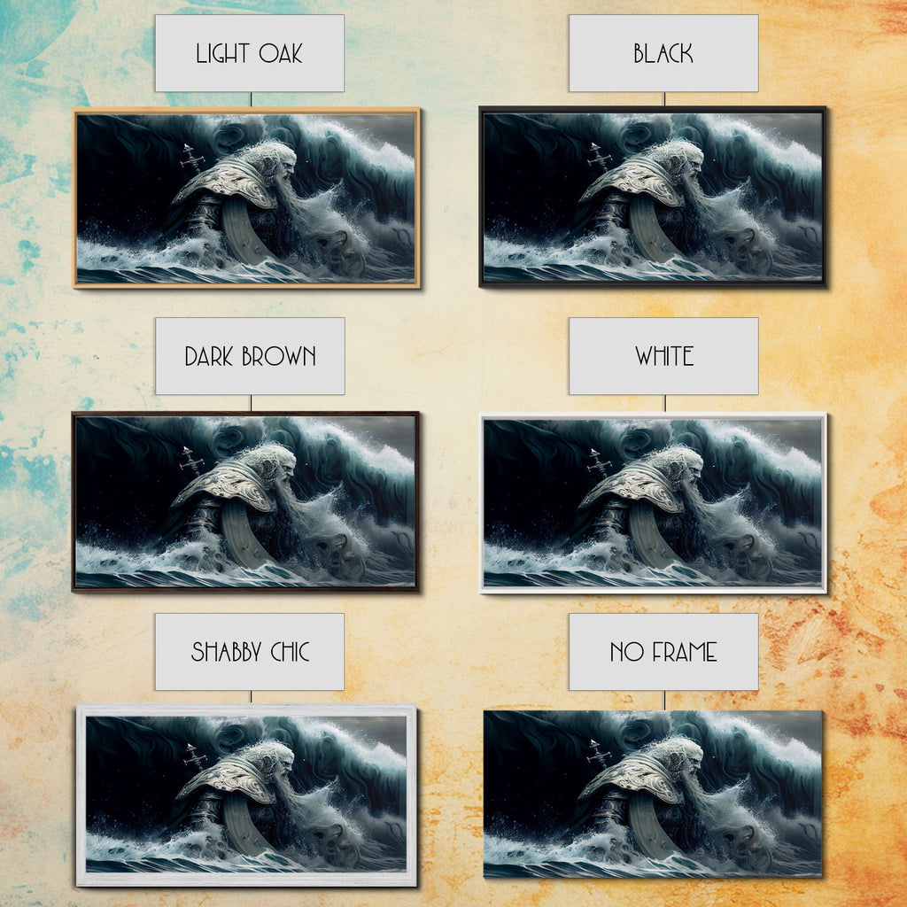 Poseidon god Framed canvas, Greek ancient decor, Mythology art, Ancient Rome print Ocean art, Neptune wall art Gamer Gift | | Wiccan Center