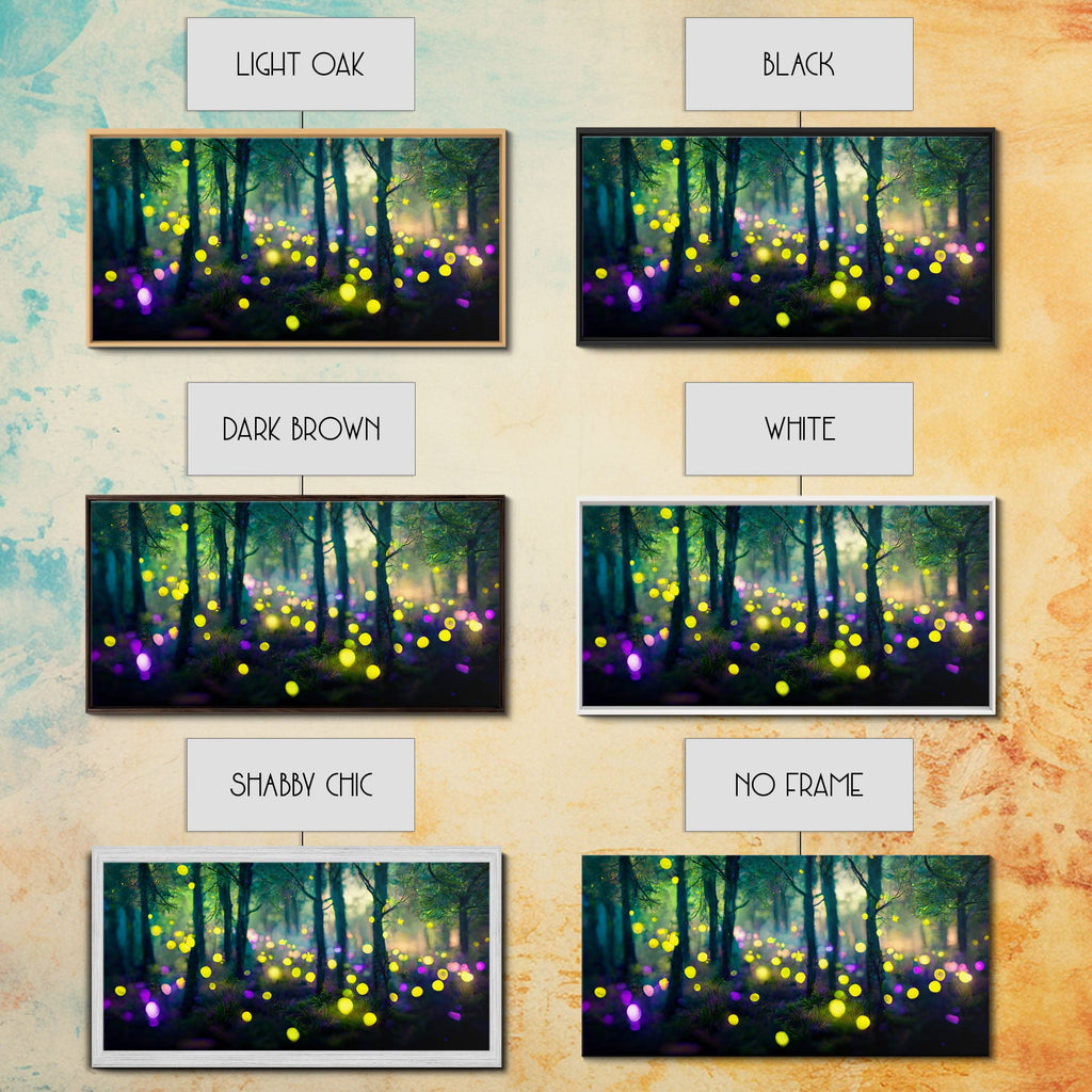 Magical forest with fairies canvas print, fantasy art, cool wall art, dorm art, ready to hang wall art | | Wiccan Center