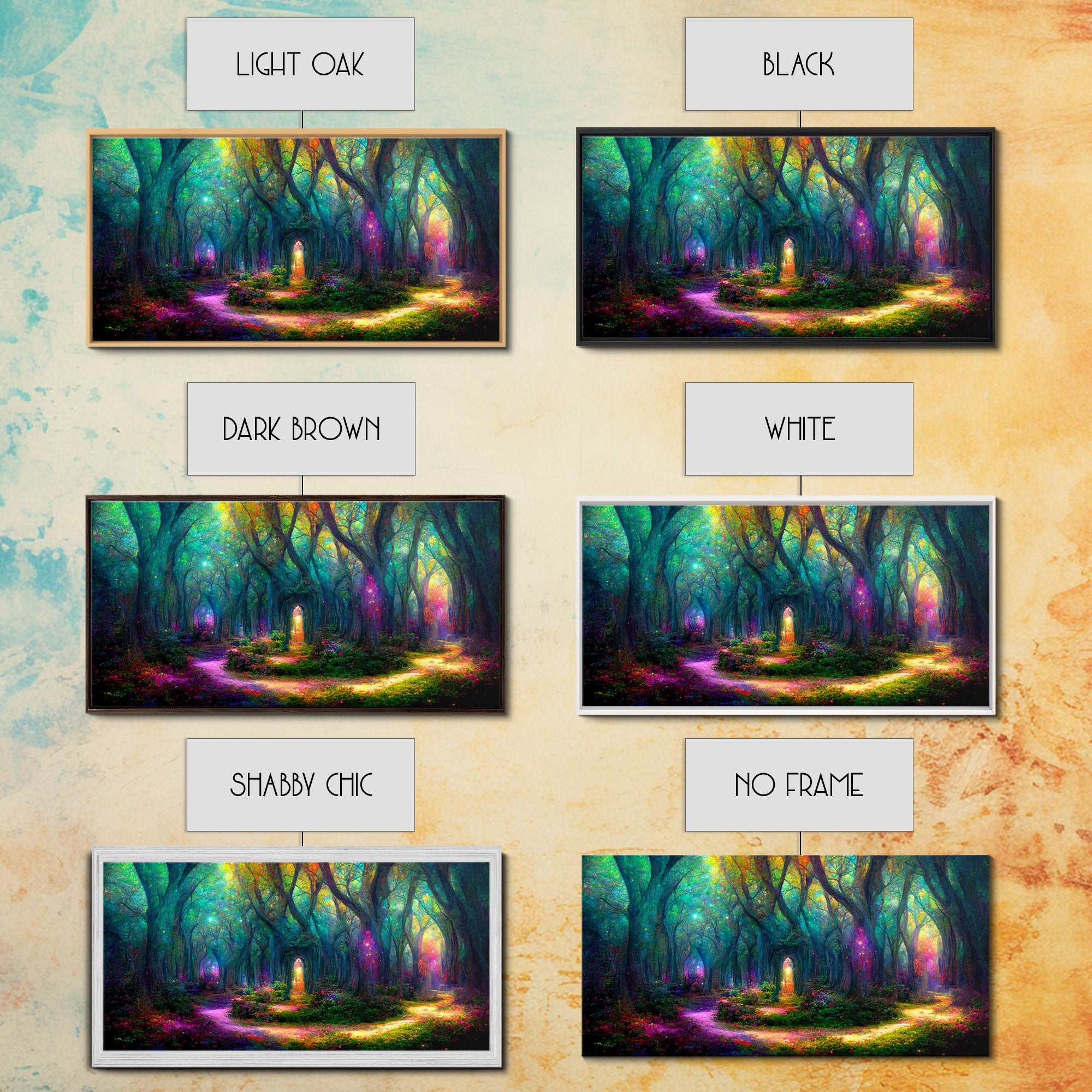 Fantasy wall art, canvas print, magical forest, fantasy landscape art, ready to hang wall art | | Wiccan Center